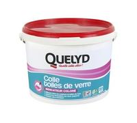Quelyd Colle toiles de verre – Indicateur coloré, prête à l'emploi, sans solvant – Seau 10 kg (50m²)