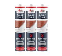 Colle, tuile, mastic souple pour tous matériaux Gris securité - RAL 7004 290 ml x 3 - ARCANE INDUSTRIES