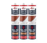 Colle, tuile, mastic souple pour tous matériaux Terre Cuite 290 ml x 3 - ARCANE INDUSTRIES
