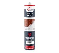 Colle Tuiles Mastic Souple Étanche Tous Matériaux 290 ml x 1 Blanc | Colle Tuiles et Joints Étanches, Forte Adhérence, Maintien Immédiat, Béton, Pierre, Zinc, Résiste aux Uv - Arcane Industries