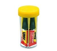 UHU Power Glue - Glue Extra-Forte Format Mini - Multi-Supports : Plastique, Métal, Bois, Matériaux Non Poreux - Ne Coule Pas - Résistante à L'eau - Application Précise - Transparente - 3 Tubes de 1 g