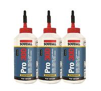 Colle vinylique Soudal Pro 30D en lot de 3 x 750 ml, à base de PVAC, résistante à l’eau et prête à l’emploi