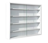 COLLECT BLANC - Vitrine Murale 5 Compartiments Blanche