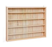 AltoBuy Collect Chene - Vitrine Murale 5 Compartiments Aspect Chêne