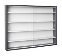 AltoBuy Collect - Vitrine Murale 5 Compartiments Grise et Blanche