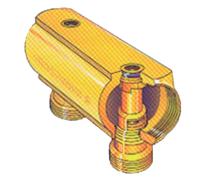 Collecteur 6 S R585 1 M16 avec robinet d'arrêt GIACOMINI R585Y046