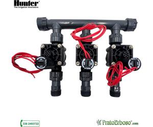 Collecteur à 3 stations avec électrovanne Hunter PGV 24V