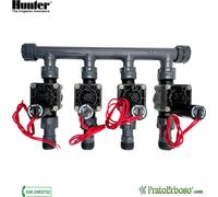 Collecteur à 4 stations avec électrovanne Hunter PGV 24V