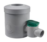 GARANTIA Collecteur d'eau de pluie DN 68-100 avec robinet, gris incl. une cartouche de filtration