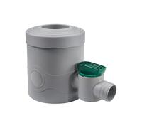 GARANTIA Collecteur d'eau de pluie DN 68-100 avec robinet, gris incl. une cartouche de filtration