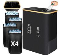 Collecteur de bouteilles consignées, design pliable, grande capacité, couleur noire