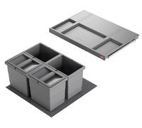 Collecteur de déchets Hailo 3301622 Allegro 270 Insert 4x 6.5 L Gris foncé