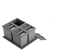 Collecteur de déchets Hailo 3301623 Allegro 220 Insert 4x 6.5 L Gris foncé