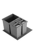 Collecteur de déchets Hailo 3301634 Allegro 295 insert 2x 8 + 18 L gris foncé