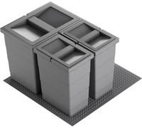 Collecteur de déchets Hailo 3301635 Allegro 295 insert 2x 8 + 18 L gris foncé