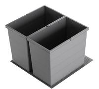Collecteur de déchets Hailo 3301752 Allegro 350 insert 2x 28 litres gris foncé