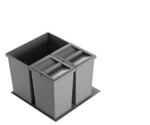 Collecteur de déchets Hailo 3301762 Allegro 350 Insert 2x13 + 28 L Gris foncé