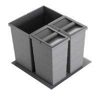 Collecteur de déchets Hailo 3301782 Allegro 380 Insert 2x13 + 28 L Gris foncé