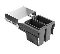 Collecteur de déchets Hailo 3610941 CS Slide Cargo-Soft Short 2x 14 litres gris foncé