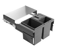 Collecteur de déchets Hailo 3610961 CS Slide Cargo-Soft Short 2x 10 + 20 litres gris foncé