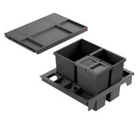 Collecteur de déchets Hailo 3620651 Separato-K 600 insert 2x 8,5 + 18 litres gris foncé