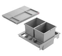 Collecteur de déchets Hailo 3620801 Separato-K 600 Insert 2x 20 litres gris clair