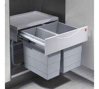 Collecteur de déchets Hailo 3644701 TR Swing Raumspar-Tandem-S 18 + 12 litres