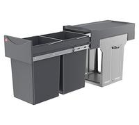 Collecteur de déchets Hailo 3666106 TA Swing Tandem 2x 15 L avec barre à crochets