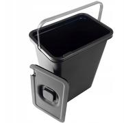 KADAX Poubelle de tri des déchets - 10 l - Poubelle avec poignée mobile - En plastique - Universelle - Noir - 10 l