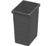 Collecteur de déchets Ninka 26l Poubelle avec poignée pratique, plastique gris foncé