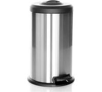 Collecteur de déchets / poubelle CLEAN X 40L acier avec dispositif de compactage intégré argent hjh OFFICE Argent G