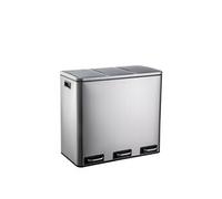 Collecteur de déchets / système de tri des déchets Clean 9 - 54L (3x18L) acier inoxydable argent