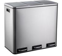 Clean 9 | 3 x 18L - Poubelle Argent