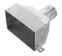 Collecteur de Gouttière en Acier Inoxydable 304 pour Toiture | Raccord Rond Argenté, Structure sans Soudure, Installation Rapide, Sortie pour Pluie Abondante