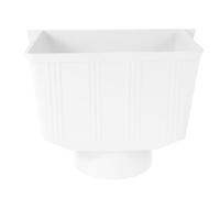 Collecteur de Gouttière en Plastique Blanc pour Drainage Rapide | Raccord Adapté aux Tuyaux Pluviaux, Installation sans Outil, Connexion Possible Récupérateur D’eau de Pluie