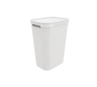 Rotho Brisen Collecteur de Lavage 50 l avec Couvercle et 2 Poignées, Plastique (PP) sans BPA, Blanc, 50 l (43,1 X 34,0 X 52,9 cm)