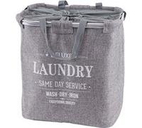 Mendler Collecteur de linge sale HWC-C34 - 2 compartiments - 89 L - 54x52x32 cm - Gris