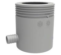 Collecteur de pluie de largeur nominale : 105 mm, avec filtre, de couleur grise, pour gouttières de diamètre 80 - 105 mm, résistant aux intempéries et aux UV