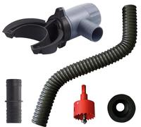 Collecteur de pluie Garantia Rapido (pour tuyaux de descente de 70 à 100 mm, collecteur d'eau de pluie pour barils de pluie, pour des surfaces de toit jusqu'à 80 m²) 503070, gris