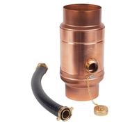Collecteur de récupération d'eau de pluie en cuivre, diamètre 100 mm, avec raccord pour tuyau et pour réservoir, destiné à être installé sur une gouttière
