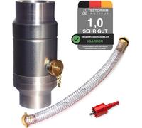 Collecteur d'eau de pluie de 87 mm avec raccordement de 45 cm pour tuyau et réservoir, conçu pour les gouttières. Collecteur d'eau de pluie en tôle d'acier galvanisée et en aluminium, à double paroi, 