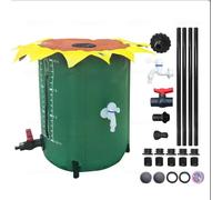 Collecteur D'eau De Pluie Pliable, Récupérateur Avec Robinet Et Couvercle Filtrant, Réservoir Stockage De Jardin En PVC Robuste Pour La Récupération L'irrigation Et L'usage Extérieur,200L