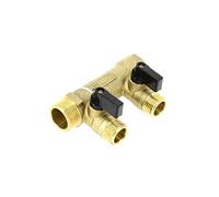 Collecteur entraxe 50mm Mâle Femelle 3/4 - 2 départs mini-vannes moulées Mâle 1/2