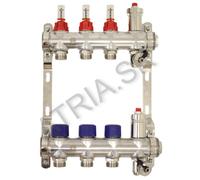Collecteur pour plancher chauffant en inox AVANSA HR1103-3, 3 circuits, raccord 1", eurocône 3/4"