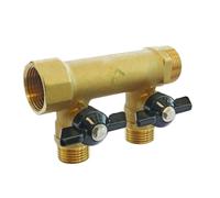 Collecteur sanitaire mini vanne - SOMATHERM FOR YOU - 20/27 - 2 sorties