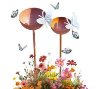 Collecteurs De Pluie Pour Jardin Et L'Extérieur 2 Pièces En Métal Aspect | Bols Récupérateurs D'Eau Pluviale Pour L'Extérieur Patio Cour Pelouse Parc Chemin Et