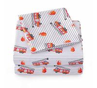 Collection 1500 Supreme Parure de lit pour Enfants - Parure de lit Amusante colorée et Confortable, pour garçons et Filles, Poche Profonde, Infroissable, Douce et Confortable, lit Double, Camion de