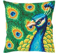 Collection D'Art Cushion KIT/Proud PEACOCK/40 X 40