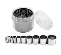 Collection de coupe-creux en acier inoxydable de plusieurs tailles pour les projets de modélisation d ' argile et de décoration de biscuits, ensemble d ' outils de poinçons creux