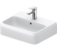 Collection Duravit, lavabo à une main 0746450000, 45 x 35 cm, avec trou de robinetterie, trop-plein et plateforme, blanc brillant